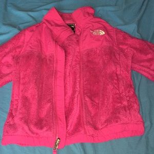 hot pink north face sweater